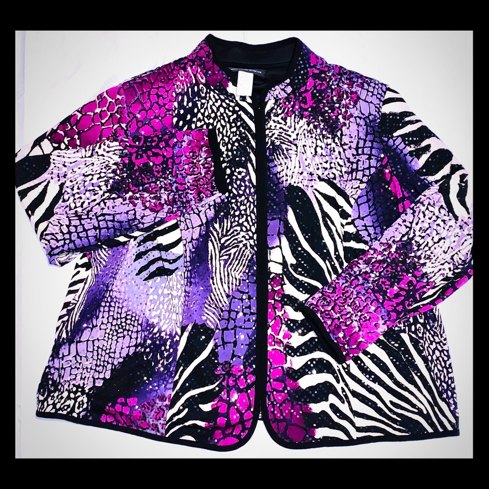 NWT ADRESSING WOMAN SEQUIN EMBELLISHED ZIP